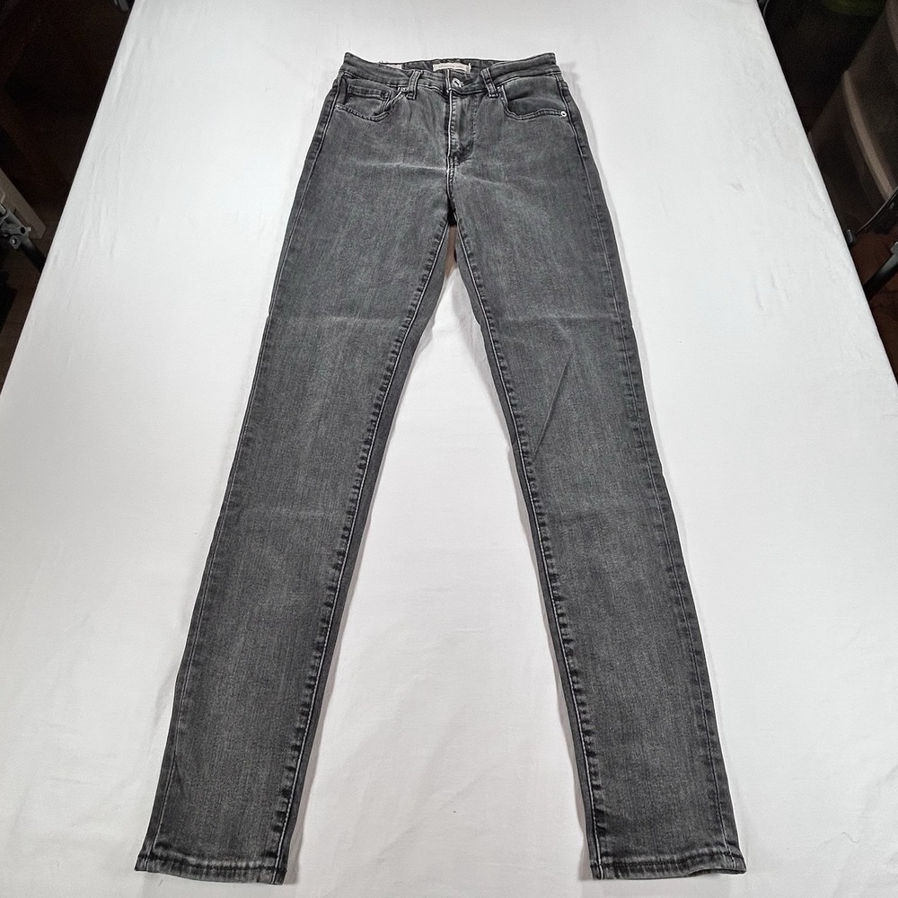 Levi's 721 Skinny Jeans Womens 26x30 Black Denim High Rise Medium Wash Casual